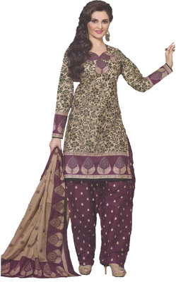 

Party Wear Dresses Cotton Printed Semi-stitched Salwar Suit Dupatta Material, Multicolor