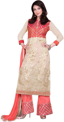 

Trendz Apparels Georgette Embroidered Salwar Suit Dupatta Material(Un-stitched), Multicolor