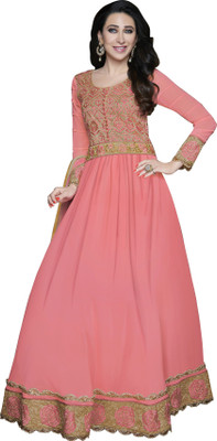 

Khushali Georgette Self Design, Embroidered Salwar Suit Dupatta Material(Un-stitched), Beige;gajari