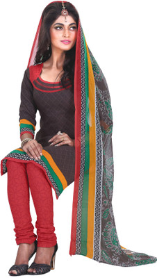 

Khushali Cotton Self Design, Printed Salwar Suit Dupatta Material(Un-stitched), Grey;multicolor;red