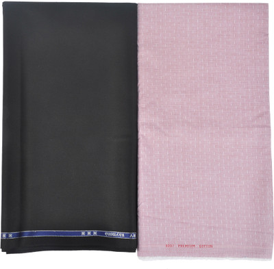 

Raymond Cotton Polyester Blend Self Design Shirt & Trouser Fabric(Un-stitched), Pink
