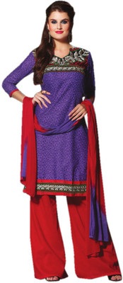 

Trendz Apparels Cotton Embroidered Salwar Suit Dupatta Material(Un-stitched), Purple