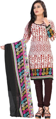 

Jiya Crepe Self Design, Printed Salwar Suit Dupatta Material(Un-stitched), Maroon;white