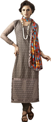 

Khushali Georgette Self Design, Embroidered Salwar Suit Dupatta Material(Un-stitched), Brown;multicolor