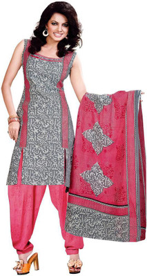 

Shree Ganesh Cotton Printed Salwar Suit Dupatta Material(Un-stitched), Multicolor