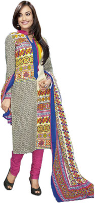 

Party Wear Dresses Cotton Printed Semi-stitched Salwar Suit Dupatta Material, Multicolor