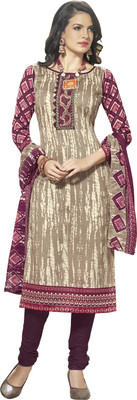 

Khushali Cotton Self Design, Printed Salwar Suit Dupatta Material(Un-stitched), Beige;maroon;multicolor