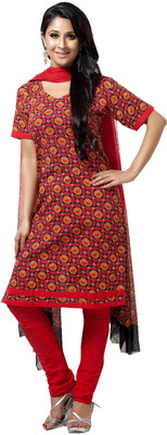 Aapno Rajasthan Cotton Printed Salwar Suit Dupatta Material(Un-stitched) available at flipkart for Rs.1745