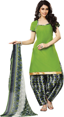 

Jiya Cotton Self Design Salwar Suit Dupatta Material(Un-stitched), Green;multicolor