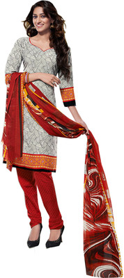 

Khushali Crepe Self Design, Printed Salwar Suit Dupatta Material(Un-stitched), Light grey