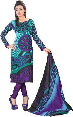 

Parishi Fashion Cotton Printed Salwar Suit Dupatta Material(Un-stitched), Multi color