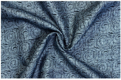 

Priks Cotton Printed Shirt Fabric(Un-stitched), Gray