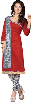 

Khushali Silk Self Design Salwar Suit Dupatta Material(Un-stitched), Grey;multicolor;red;white
