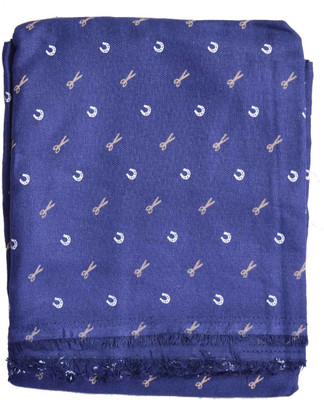 

British Terminal Cotton Printed Shirt Fabric(Un-stitched), Blue