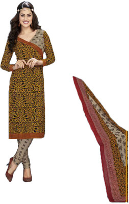 

Indian Wear Online Cotton Printed Semi-stitched Salwar Suit Dupatta Material, Multicolor