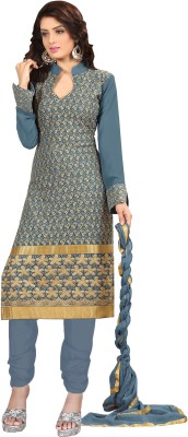 

Jiya Georgette Self Design, Embroidered Salwar Suit Dupatta Material(Un-stitched), Grey