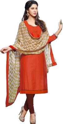 

Jiya Satin Self Design Salwar Suit Dupatta Material(Un-stitched), Brown;multicolor;orange