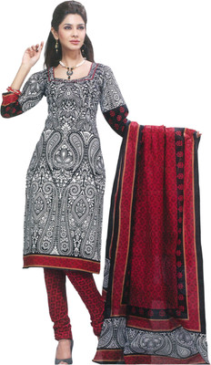 

Shree Ganesh Cotton Printed Dress/Top Material(Un-stitched), Black