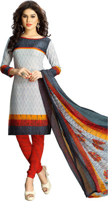

Parishi Fashion Georgette Floral Print Dress/Top Material(Un-stitched), Multi-color