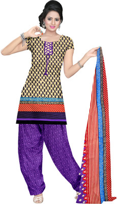 

Khushali Crepe Self Design Salwar Suit Dupatta Material(Un-stitched), Multi