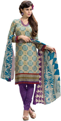 

Indian Wear Online Cotton Printed Salwar Suit Dupatta Material(Un-stitched), Multicolor
