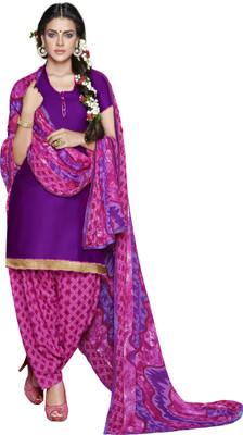 

Jiya Cotton Self Design Dress/Top Material(Un-stitched), Pink;purple