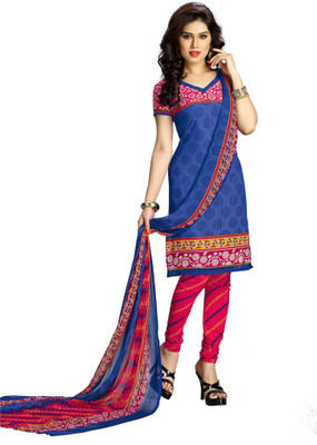 

Parishi Fashion Georgette Floral Print Dress/Top Material(Un-stitched), Multi-color