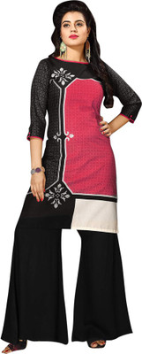 

Shelina Cotton Printed Kurti Fabric(Un-stitched), Pink