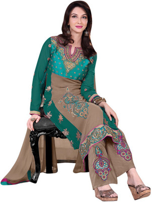 

Trendz Apparels Georgette Embroidered Salwar Suit Dupatta Material(Un-stitched), Green