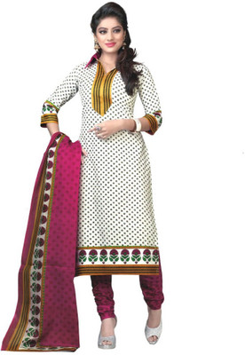 

Diyastyle Cotton Printed Salwar Suit Dupatta Material(Un-stitched), Multicolor