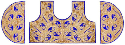 

Jiya Silk Self Design, Embroidered Blouse Material(Un-stitched), Beige;blue