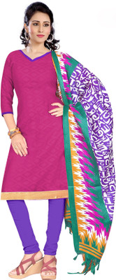 

Khushali Cotton Self Design Salwar Suit Dupatta Material(Un-stitched), Multicolor;pink;purple