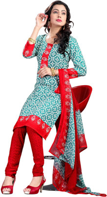 

Parishi Fashion Crepe Embroidered Dress/Top Material(Un-stitched), Multi color