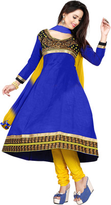 

Vardhman Synthetics Cotton Embroidered Dress/Top Material(Un-stitched), Blue