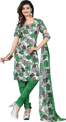 

Jiya Crepe Self Design, Printed Salwar Suit Dupatta Material(Un-stitched), Green;multicolor
