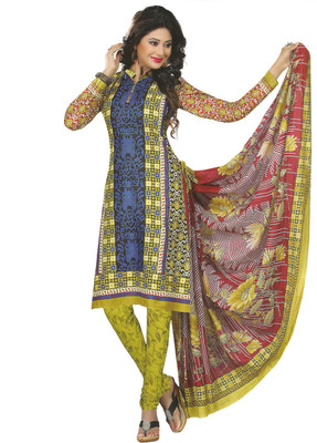 

Pshopee Cotton Printed Salwar Suit Dupatta Material(Un-stitched), Multicolor