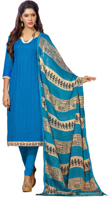 

Khushali Chanderi Self Design, Embroidered, Embellished Salwar Suit Dupatta Material(Un-stitched), Blue;multicolor