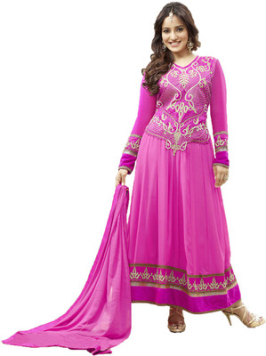 

Indian Wear Online Georgette Embroidered Semi-stitched Salwar Suit Dupatta Material, Multicolor