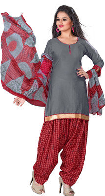 

Khushali Cotton Self Design Salwar Suit Dupatta Material(Un-stitched), Grey;multicolor;red