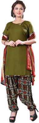 

Trendz Apparels Crepe Printed Dress/Top Material(Un-stitched), Green