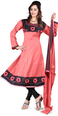 Shree Vardhman Cotton Blend Embroidered Salwar Suit Material(Semi Stitched)