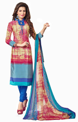 

Jiya Crepe Self Design, Printed Salwar Suit Dupatta Material(Un-stitched), Light blue;multicolor