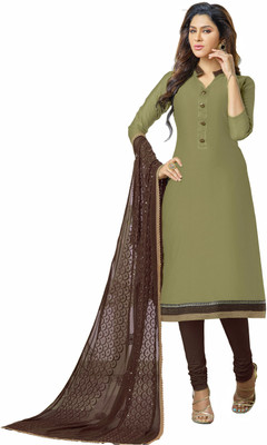 

Khushali Chanderi Self Design Salwar Suit Dupatta Material(Un-stitched), Beige;maroon