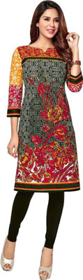 

Party Wear Dresses Cotton Printed Kurti Fabric(Un-stitched), Multicolor