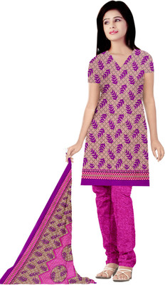 

Shree Vardhman Silk Printed Salwar Suit Dupatta Material(Un-stitched), Pink