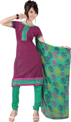

Trendz Apparels Cotton Printed Dress/Top Material(Un-stitched), Maroon