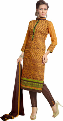 

Trendz Apparels Chanderi Embroidered Salwar Suit Dupatta Material(Un-stitched), Light green