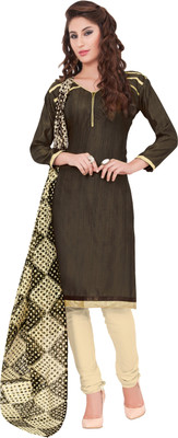 

Jiya Cotton Polyester Blend Self Design Salwar Suit Dupatta Material(Un-stitched), Beige;multicolor