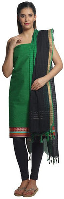 

Pratami Cotton Floral Print Salwar Suit Dupatta Material(Un-stitched), Green