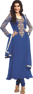 

Reya Georgette Embroidered Semi-stitched Salwar Suit Dupatta Material, Multicolor